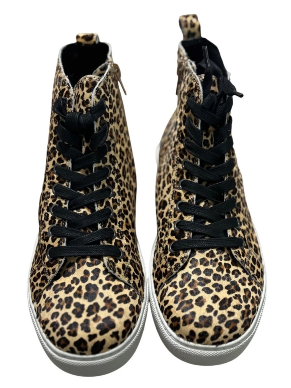 Matisse Entice leopard print calf hair high-top sneakers Size 8M - Picture 2 of 6
